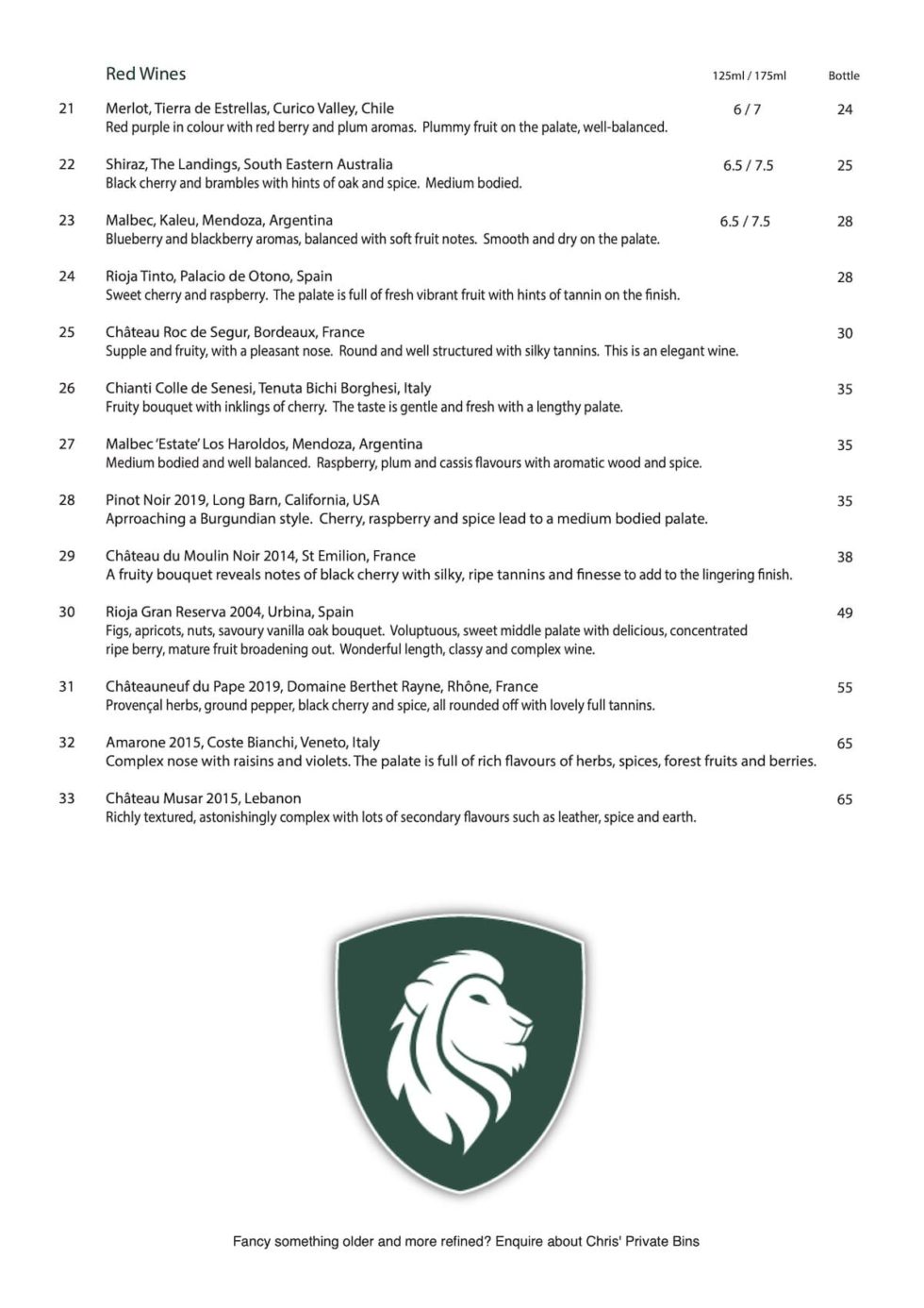 Dining The White Lion Inn